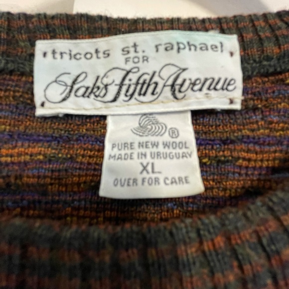 Saks Fifth Avenue Fine Wool Sweater Sz XL - Picture 7 of 9